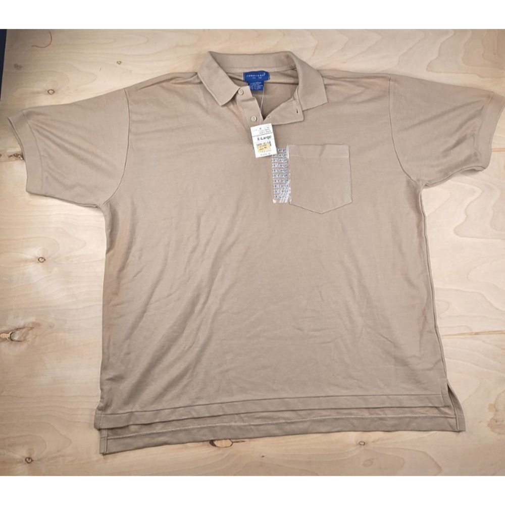 Town Craft Khaki Polo Pocket S Size XL Short-Sleeve JCPenney Vintage